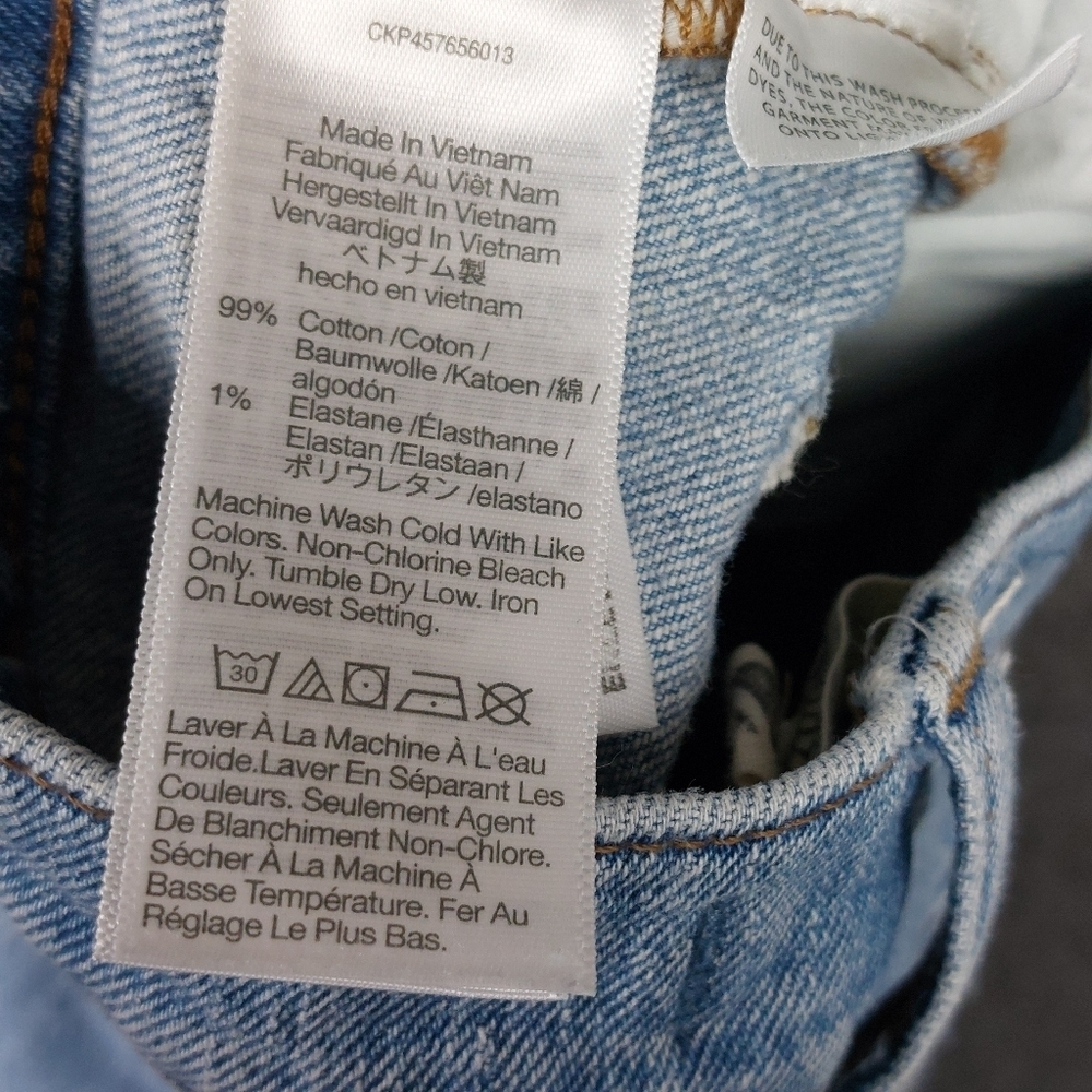 MADEWELL JEANS WOMENS BLUE THE PERFECT VINTAGE STRAIGHT JEAN DENIM PANTS SIZE 25 - Picture 9 of 9